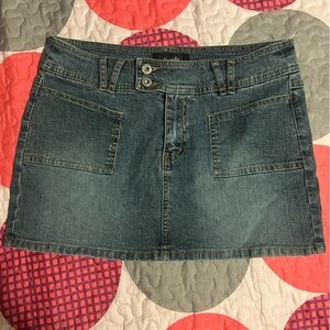 Angels Y2K Denim Mini Skirt in Blue